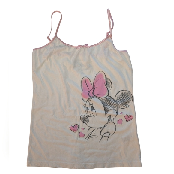Disney Women's Minnie Mouse Chemise Sleepwear Pink and White Cotton Size M - Picture 4 of 10